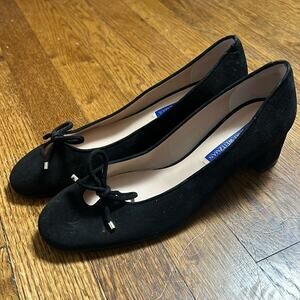 STUART WEITZMAN Women's Black Suede Gabby 45 Pump Size 6